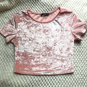 Velvet Crop Top